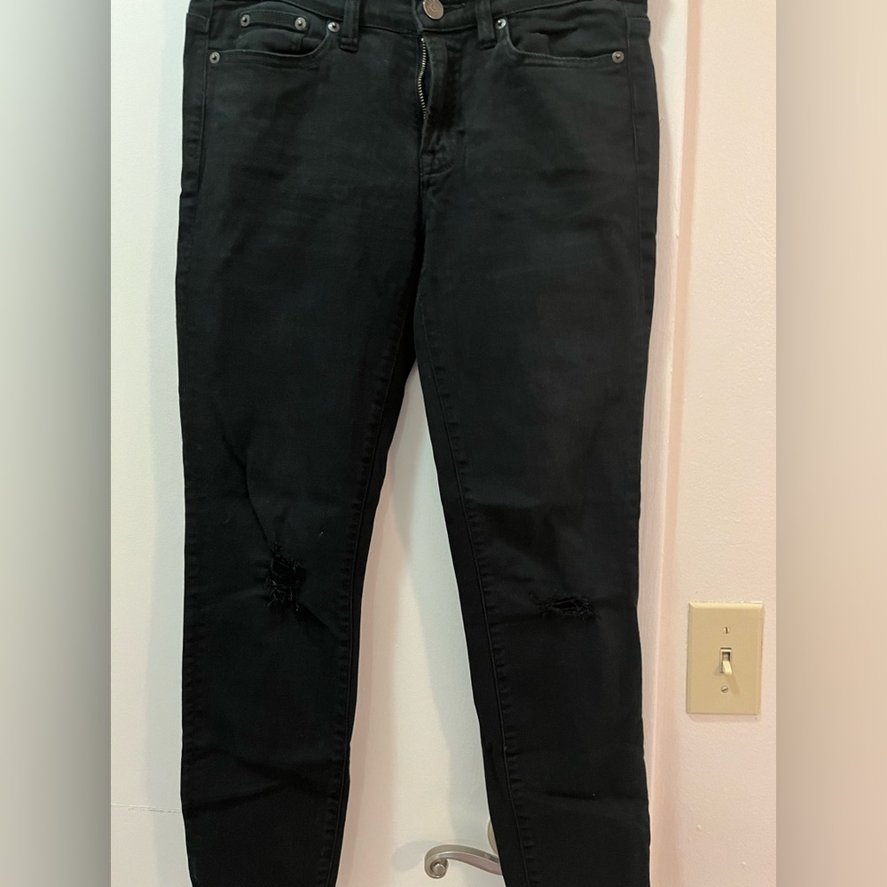J. Crew Toothpick Black Jeans